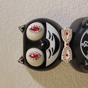 Jeweled Classic Black Kit-Cat Klock clock SUPER RARE Vintage